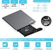 Зовнішній DVD-привід Bunud CT10 5 в 1 з USB 3.0 та картридером SD для ноутбуків та ПК, фото 3