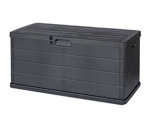 Скриня-комод для зберігання пластикова Progarden ALPHA 340 л антрацит, для тераси, балкона чи дачі