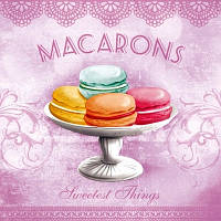 Салфетка для декупажа "Macarons", размер 25*25 см, трехслойная