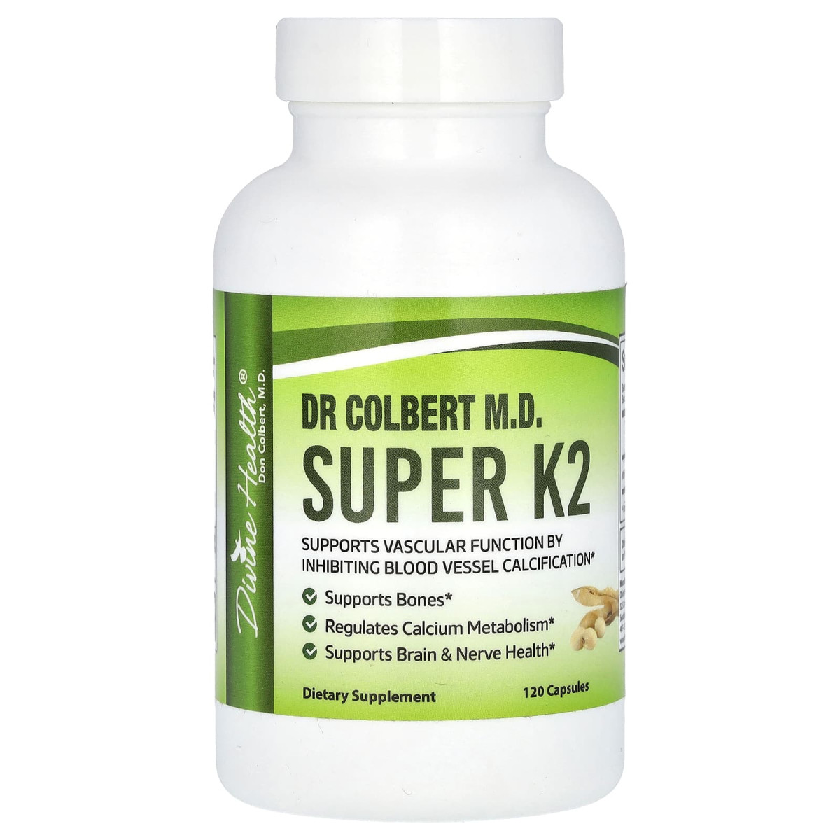 Divine Health, Dr Colbert, Super K2, 120 капсул