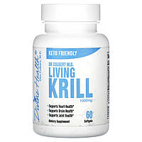 Divine Health, Dr. Кольбер, доктор медичних наук Living Krill, 1000 мг, 60 капсул (500 мг в 1 капсулі)