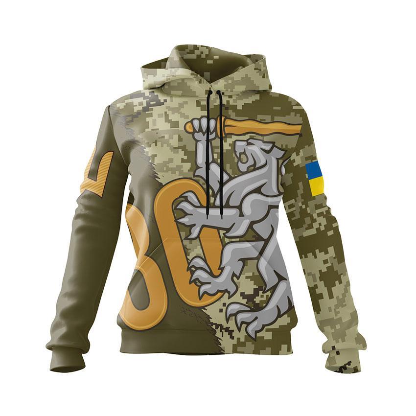 Худі жіноче з принтом «80-та окрема десантно-штурмова бригада. Гвардія Небес»