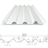 Профнастил НС-57 0.4 мм Ral 9003 поліестер (білий)