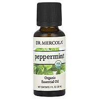 Dr. Mercola, органічна ефірна олія перцевої м’яти, 30 мл (1 унція)