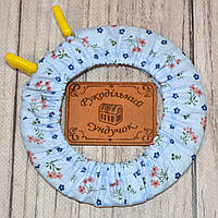 Чохол для п'ялець Nurge 126 мм Рожеві квіточки на блакитному