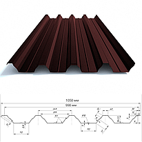 Профнастил НС-57 0.48 мм з матовим покриттям