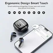 Бездротові Bluetooth-навушники POMUIC W23 з мікрофоном з шумопоглинанням IPX7, фото 4