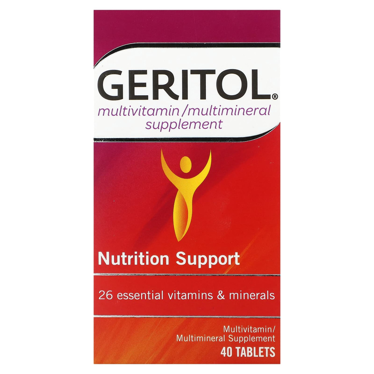 Geritol, мультивітаміни/мультимінеральна добавка, 40 таблеток