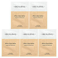 Idealove, What a Glow-Getter, тканинні маски для освітлення та зволоження, 5 шт. по 25 мл (0,85 рідк. унції)