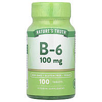 Nature's Truth, вітамін B6, 100 мг, 100 таблеток