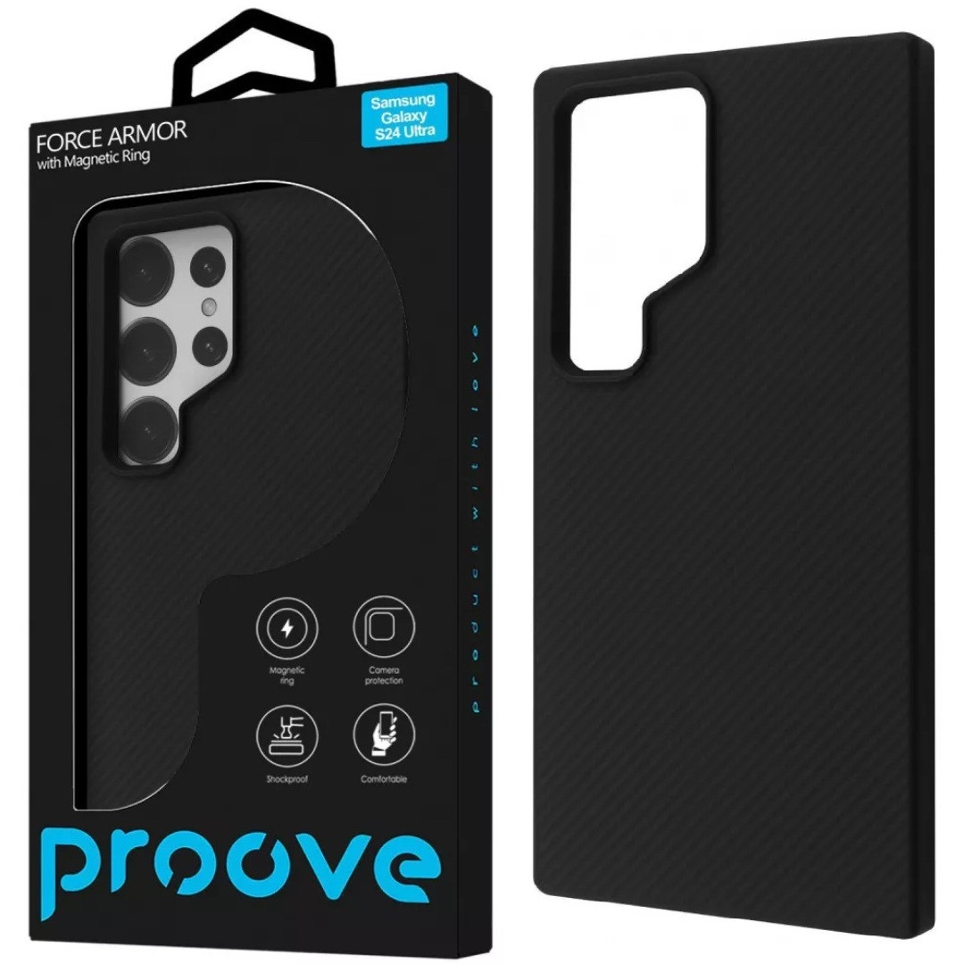 Протиударний карбоновий чохол Proove Force Armor для Samsung S24 Ultra