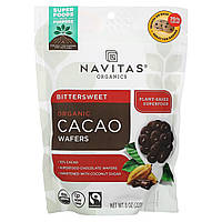 Navitas Organics, органічні вафлі з какао, гірко-солодкі, 227 г (8 унцій)