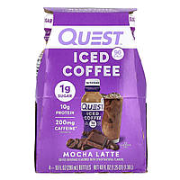 Quest Nutrition, холодна кава, мокко лате, 4 пляшки по 296 мл (10 рідк. унцій)