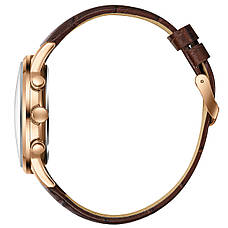 Чоловічі вологостійкі годинники Lee Cooper Leather Gold, фото 4