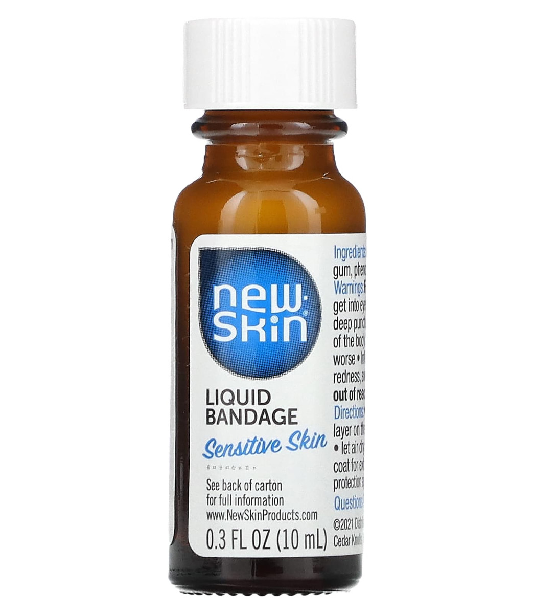 New Skin, рідка пов’язка/засіб для захисту шкіри, чутлива шкіра, 10 мл (0,3 рідк. унції)