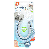 RaZbaby, тримач для соски RaZzies, від 0 місяців, синій/сірий, 2 тримачі