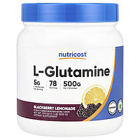 Nutricost, L-глютамін, ожиновий лимонад, 500 г (17,9 унції)