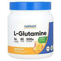 Nutricost, L-глютамін, персик і манго, 500 г (17,9 рідк. унції)