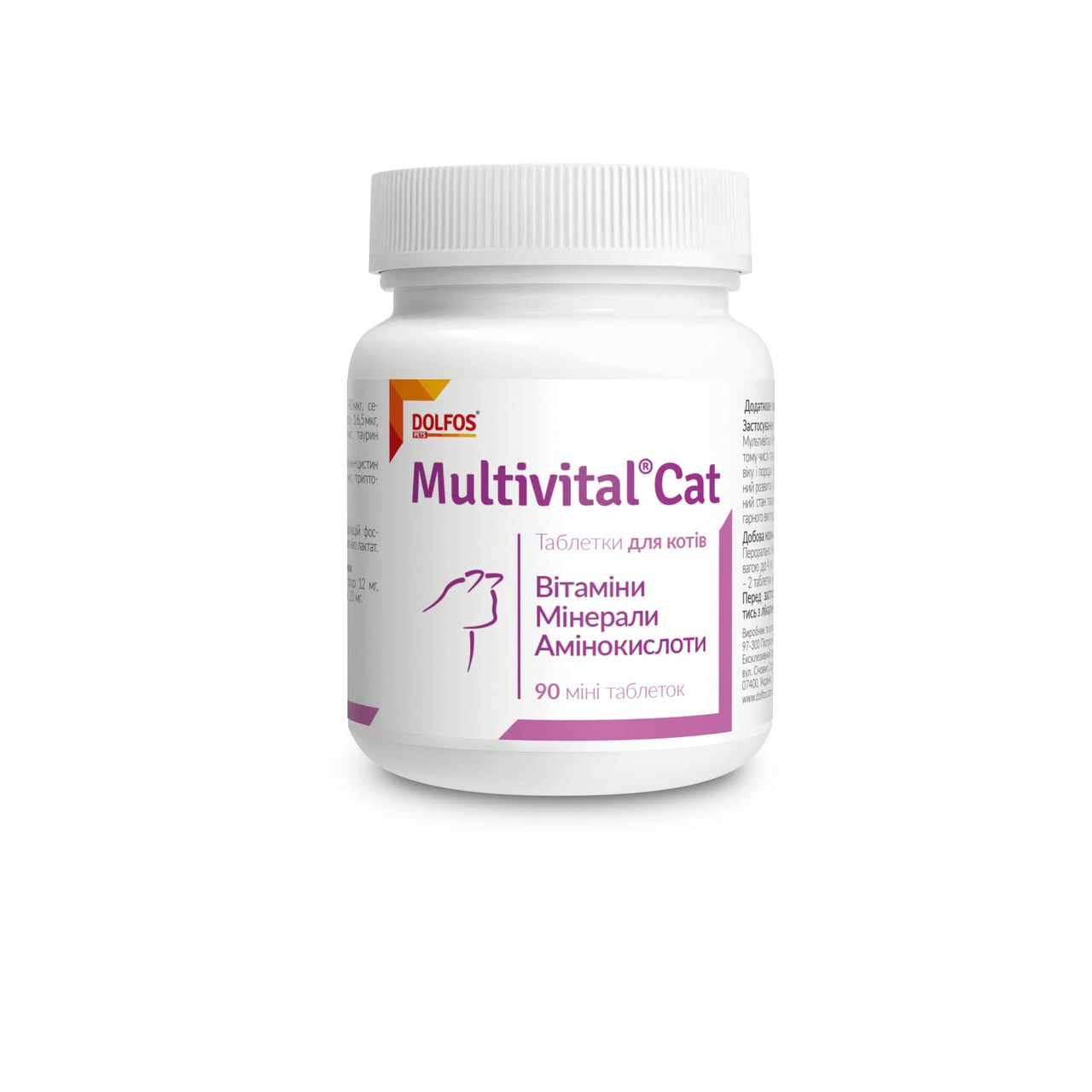 Вітамінно- мінеральний добавка для кішок Dolfos Multivital Cat, фото 1