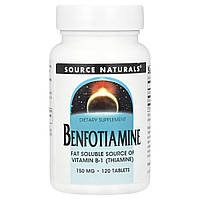 Source Naturals, бенфотіамін, 150 мг, 120 таблеток