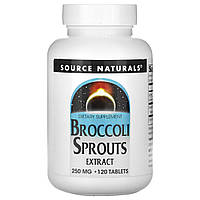 Source Naturals, екстракт паростків броколі, 250 мг, 120 таблеток (125 мг у таблетці)