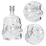 Графин для алкоголю RESTEQ у формі шолома штурмовика із Зоряних Воєн — оригінальний графин Star Wars, фото 4