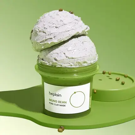 Глиняна маска для звуження пор Beplain Mung Bean Pore Clay Mask 120 мл, фото 3