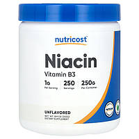 Nutricost, ніацин, без смакових добавок, 250 г (8,9 унції)