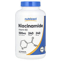 Nutricost, нікотинамід, 500 мг, 240 капсул