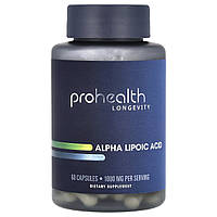 ProHealth Longevity, альфа-ліпоєва кислота, 1000 мг, 60 капсул (500 мг в 1 капсулі)