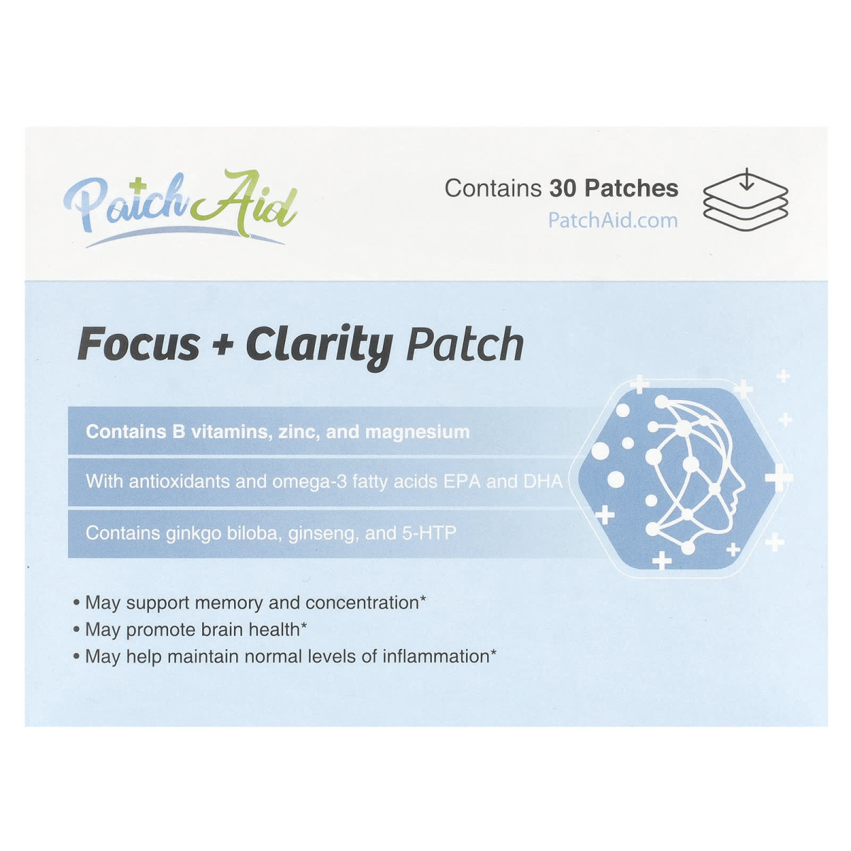 PatchAid, патч Focus + Clarity, 30 патчів