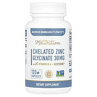 SMNutrition, хелатний гліцинат цинку, 120 капсул
