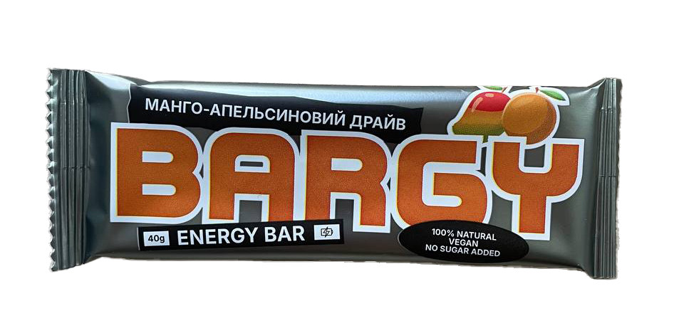 Батончик енергетичний Bargy манго-апельсин 40 г