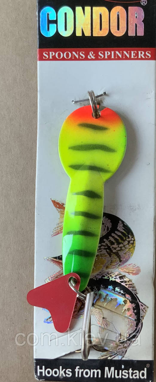 Блешня коливалка (колебалка) Condor Fire Tiger/ Chrome 15 г 70 мм яскрава, фото 1