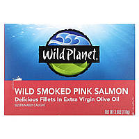 Wild Planet, Дикий копчений горбуша, 110 г (3,9 унції)