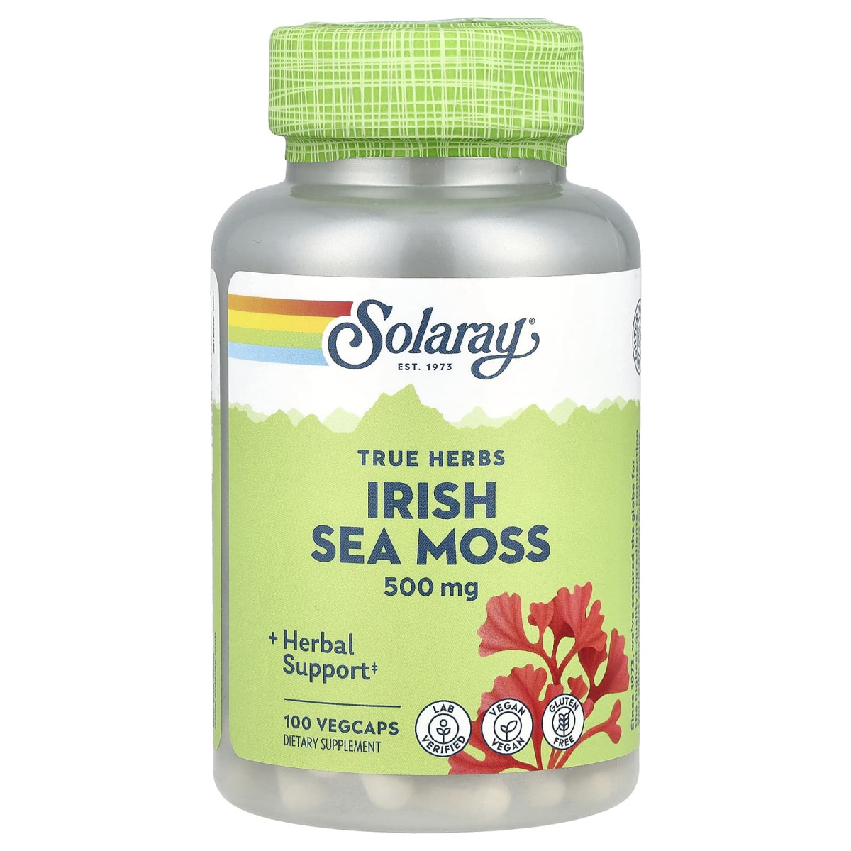 Solaray, True Herbs, ірландський морський мох, 500 мг, 100 капсул VegCap