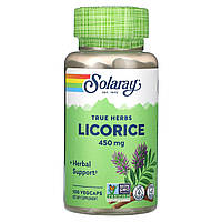 Solaray, True Herbs, солодка, 450 мг, 100 капсул VegCap