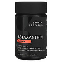 Астаксантин з кокосовим маслом Sports Research (Astaxanthin) 6 мг 120 гелевих капсул