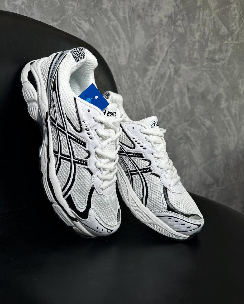 Чоловічі кросівки asics gel-2160 white black, фото 1
