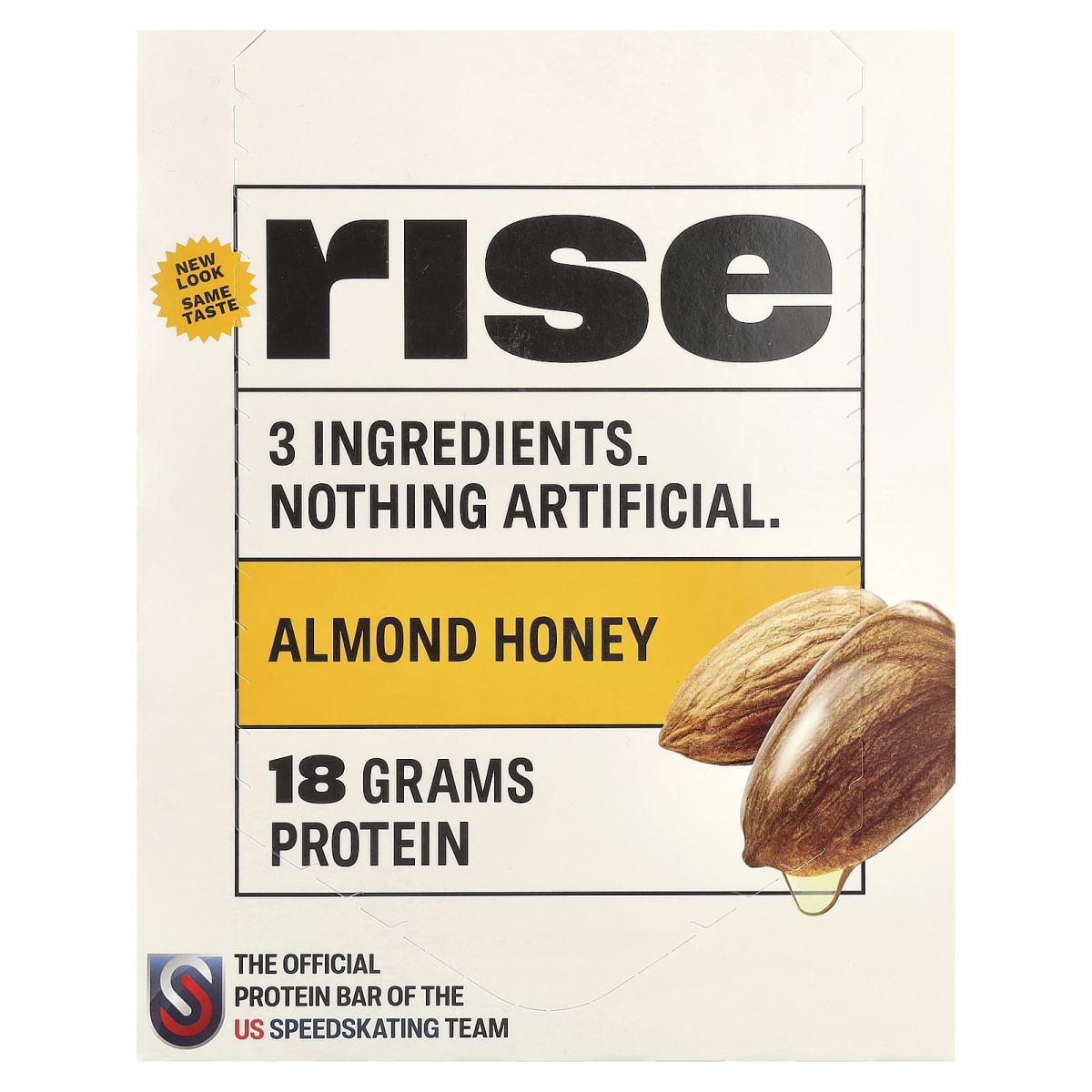 Батончики з медом і мигдалем протеїн + Rise Bar (Almond Honey) 12 бат. по 60 г
