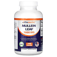 Vitamatic, листя дивини ведмежої, 1000 мг, 200 капсул (333 мг у капсулі)