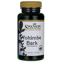 Йохимбе, Yohimbe Bark, Swanson, 300 мг, 100 капсул