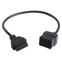 Оригінал! Перехідник з OBD2 16pin мама на Renault 12pin тато - Вища Якість!