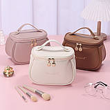 Жіноча переносна косметичка з поліуретану, сумка для зберігання, дорожня косметичка тільки ОПТ, фото 6