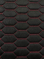 Стеганая исскуственная антара черная "SOTA "A" с красной ниткой на поролоне 7 мм. - 400 грн.