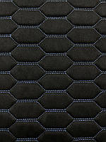 Стеганая исскуственная антара черная "SOTA "A" с синей ниткой на поролоне 7 мм. - 400 грн.