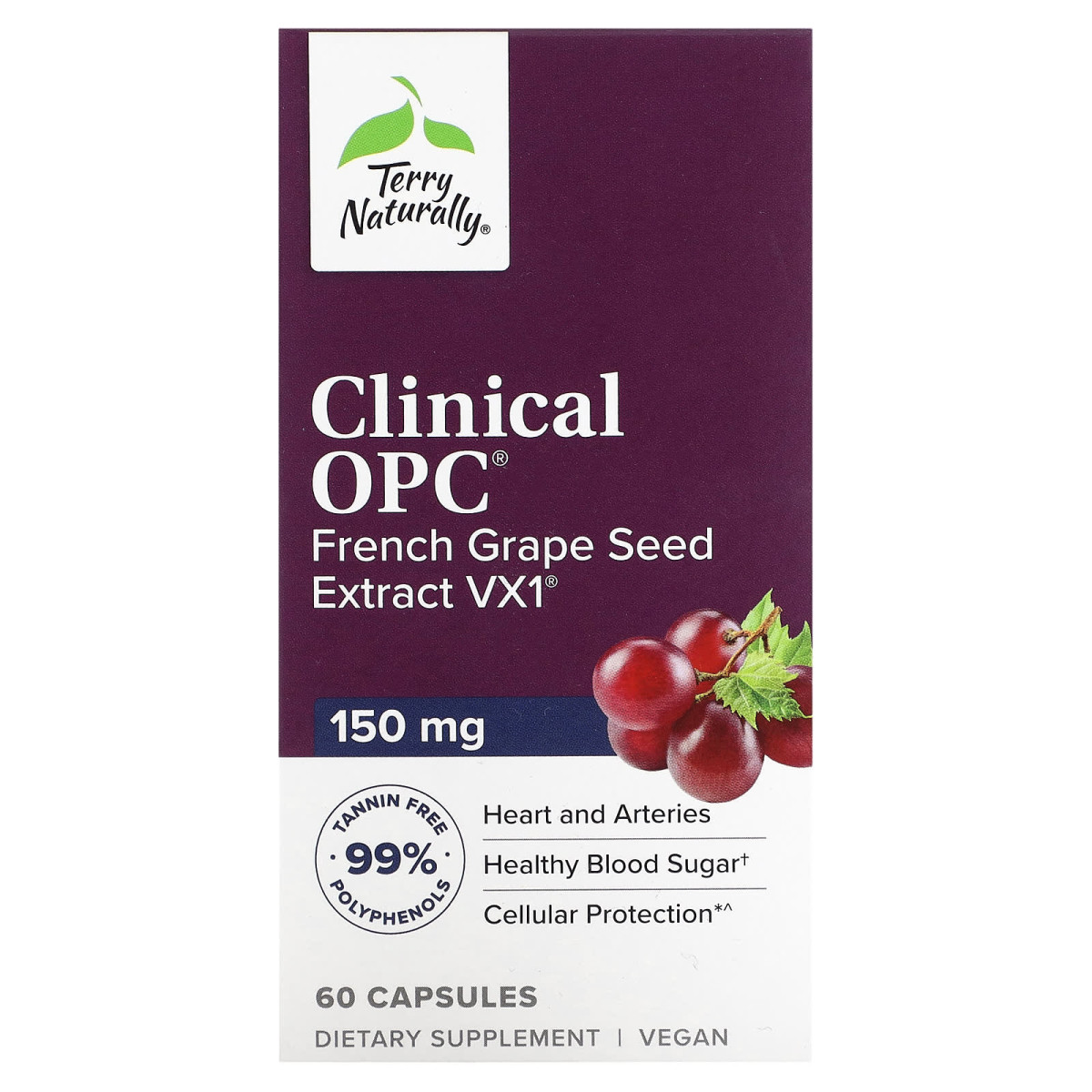 Клінічний OPC, EuroPharma, Terry Naturally, 150 мг, 60 капсул