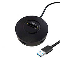 Оригінал! 3-портовий USB 3.0 хаб концентратор, до 5 Гбіт/с і кардрідер, Combo - Вища Якість!