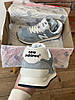 Жіночі кросівки New Balance 574 Gray blue сірі з голубим Нью Беланс замша сітка весна літо, фото 9
