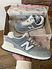 Жіночі кросівки New Balance 574 Gray blue сірі з голубим Нью Беланс замша сітка весна літо, фото 6